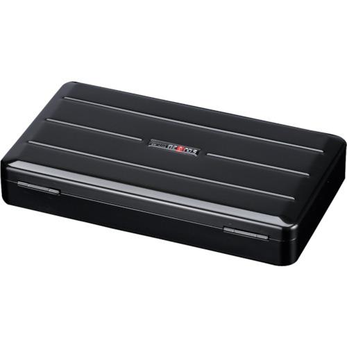 ■nepros スチール製工具箱 メタルケース ブラック 間口275×奥行150×高さ50mm〔品番:NEKB1〕【1132158:0】[店頭受取不可]