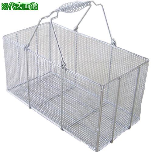 ■水本 ステンレス 洗浄カゴ(角型)〔品番:WBK4030〕【1136174:0】[送料別途見積り][掲外取寄][店頭受取不可]