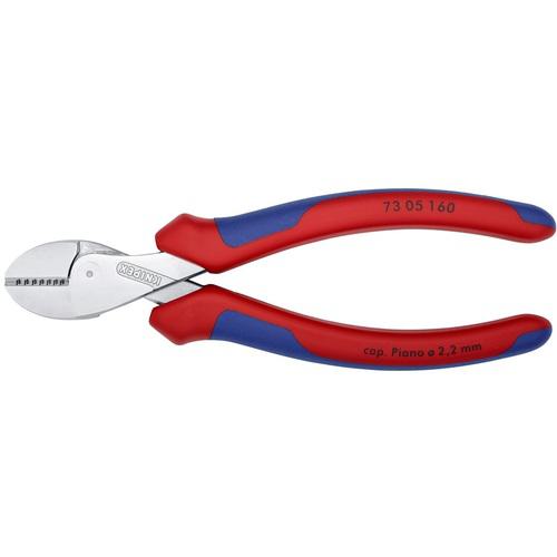 ■KNIPEX コンパクトニッパー X-CUT クロムメッキ仕上げ〔品番:7305160〕【1145418:0】[店頭受取不可]