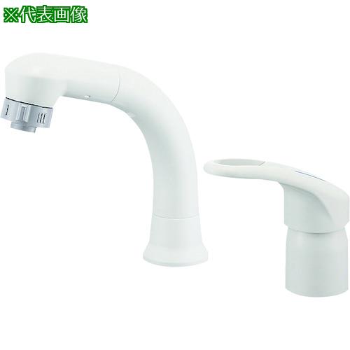 ■SANEI シングルスプレー混合栓(洗髪用) エコ 取付穴径35~38mm〔品番:K37610EJV13〕【1147098:0】[店頭受取不可]｜ホームセンターバロー　店