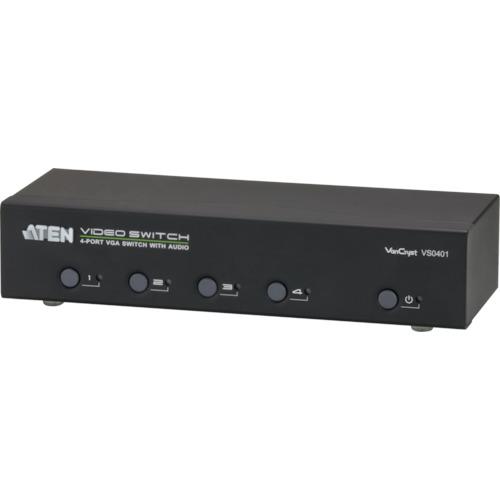 ■ATEN ビデオ切替器 VGA / 4入力 / 1出力 / オーディオ〔品番:VS0401〕【1152257:0】[送料別途見積り][店頭受取不可]