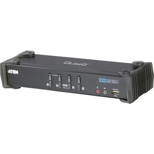 ■ATEN KVMPスイッチ 4ポート / DVI / USB2.0ハブ搭載〔品番:CS1764A〕【1152976:0】[店頭受取不可]