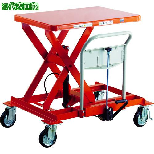 ■TRUSCO ハンドリフター サイドハンドル 1000kg 4輪自在 早送り付〔品番:HLFAE1000LLSB〕【1158011:0】[送料別途見積り][法人・事業所限定][直送][店頭受取不可]｜ホームセンターバロー　店