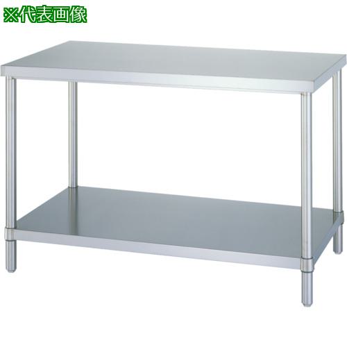 ■シンコー ステンレス作業台(ベタ棚板タイプ・SUS430) 900×450×800〔品番:WB9045〕【1161374:0】[法人・事業所限定][直送元][店頭受取不可]