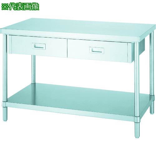 ■シンコー ステンレス作業台片面引出付(ベタ板棚タイプ・SUS304) 600×450×800〔品番:WDBN6045〕【1161435:0】[法人・事業所限定][直送元][店頭受取不可]