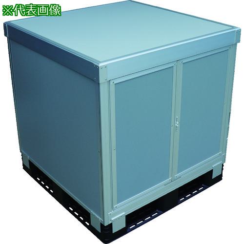 ■TRUSCO パレットボックス スタックカーゴ1面観音扉・3面パネルタイプ 1100×1100×H1000〔品番:SCP3T111100〕【1161916:0】[送料別途見積り][法人・事業所限定][直送][店頭受取不可] 99,660円