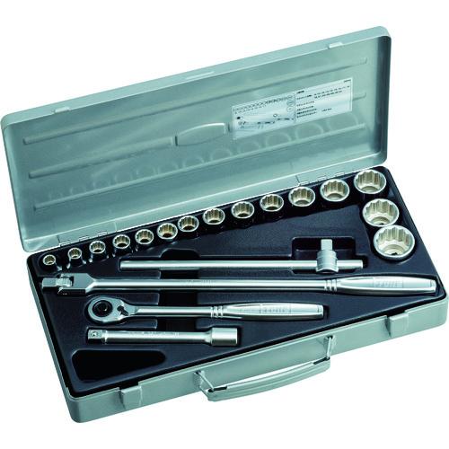 ■TONE ソケットレンチセット 差込角12.7 19点セット〔品番:260M〕【1164422:0】[店頭受取不可]