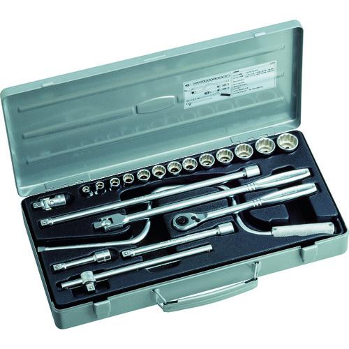 ■TONE ソケットレンチセット(インチ) 吋目 差込角3/8インチ〔品番:1500〕【1165534:0】[店頭受取不可]｜ホームセンターバロー　店