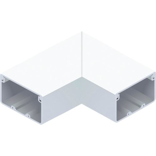 ■マサル エムケーダクト付属品 平面マガリ 7号200型 ホワイト〔品番:MDM7202〕【1200301:0】[送料別途見積り][掲外取寄][店頭受取不可]