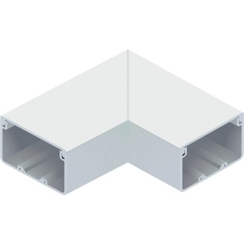 ■マサル エムケーダクト付属品 平面マガリ 8号 ホワイト〔品番:MDM182〕【1201933:0】[送料別途見積り][掲外取寄][店頭受取不可]