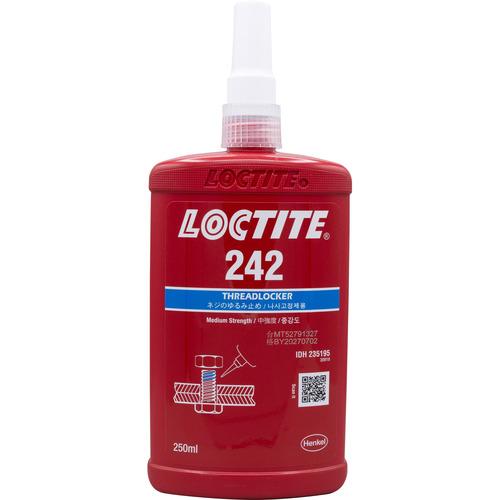 ■ロックタイト ねじゆるみ止め用接着剤 中強度 242 250ml〔品番:242250〕【1211706:0】[店頭受取不可]