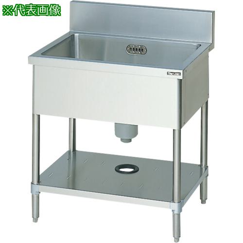 ■Maruzen 一槽シンク600×750×800(ホース付)〔品番:BS1067〕【1211757:0】[法人・事業所限定][直送元][店頭受取不可]