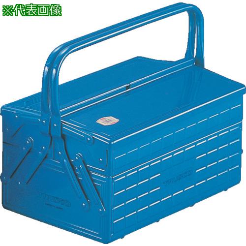 ■TRUSCO 3段式工具箱 352X220X343 ブルー〔品番:GT350B〕【1214179:0】[店頭受取不可]