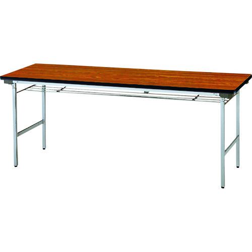 ■TOKIO 折りたたみテーブル 棚付 1500X450mm チーク〔品番:TFA1545SET〕【1223096:0】[送料別途見積り][法人・事業所限定][外直送][店頭受取不可]