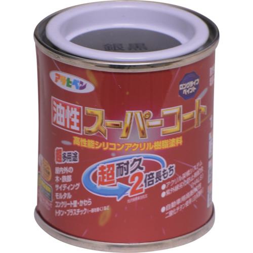 ■アサヒペン 油性スーパーコート 1/12L 銀黒《12缶入》〔品番:541413〕【1228156×12:0】[送料別途見積り][掲外取寄][店頭受取不可]