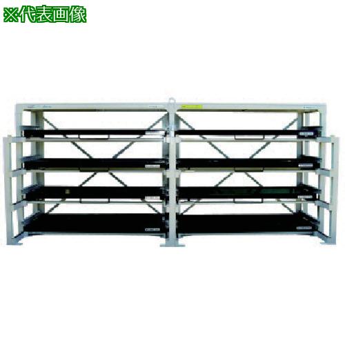 ■日向 フルスライド式収納棚 スライダ-ラック L10W-1500×800×300H〔品番:L10W1500〕【1228547:0】[送料別途見積り][法人・事業所限定][外直送][店頭受取不可]