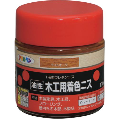 ■アサヒペン 木工用着色ニス 100ML ライトオーク《6缶入》〔品番:527028〕【1231448×6:0】[送料別途見積り][掲外取寄][店頭受取不可]