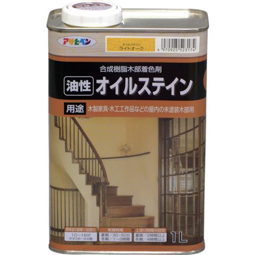 ■アサヒペン オイルステイン 1L ライトオーク《6缶入》〔品番:523174〕【1233011×6:0】[送料別途見積り][掲外取寄][店頭受取不可]