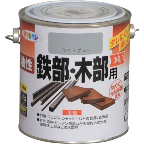 ■アサヒペン 油性鉄部・木部用EX 0.7L ライトグレー《6缶入》〔品番:580238〕【1234586×6:0】[送料別途見積り][店頭受取不可]