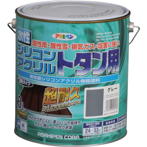 ■アサヒペン 水性シリコンアクリルトタン用 3L グレー《4缶入》〔品番:453136〕【1234594×4:0】[送料別途見積り][掲外取寄][店頭受取不可] 22,097円