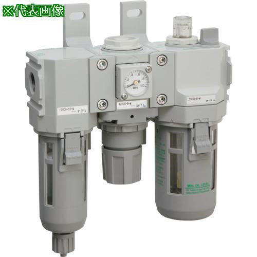 ■CKD FRLユニット F.R.Lコンビネーション 接続口径3/8〔品番:C250010WF〕【1237873:0】[送料別途見積り][店頭受取不可]