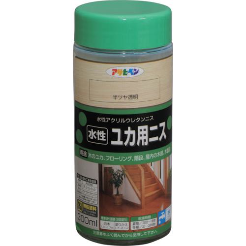 ■アサヒペン 水性ユカ用ニス 300ML 半ツヤ透明《6缶入》〔品番:442185〕【1239285×6:0】[送料別途見積り][掲外取寄][店頭受取不可]