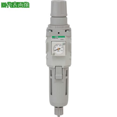 ■CKD フィルタレギュレータ 白色シリーズ〔品番:W200010WF1BW〕【1239391:0】[送料別途見積り][掲外取寄][店頭受取不可]