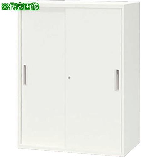 ■NAIKI 収納庫 CW型 スチール引違い書庫(2枚扉) W800&times;D450&times;H1050〔品番:CW0811HWW〕【1241616:0】[送料別途見積り][法人・事業所限定][外直送][店頭受取不可]｜ホームセンターバロー　店