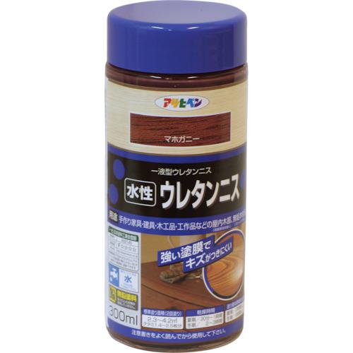 ■アサヒペン 水性ウレタンニス 300ML マホガニー《6個入》〔品番:447616〕【1242541×6:0】[送料別途見積り][店頭受取不可]