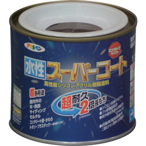 ■アサヒペン 水性スーパーコート 1/5L チョコレート《6個入》〔品番:412430〕【1248670×6:0】[送料別途見積り][掲外取寄][店頭受取不可]