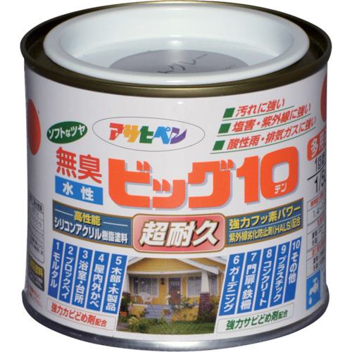 ■アサヒペン 水性ビッグ10多用途 1/5L ライトグレー《6缶入》〔品番:434029〕【1250394×6:0】[送料別途見積り][掲外取寄][店頭受取不可]
