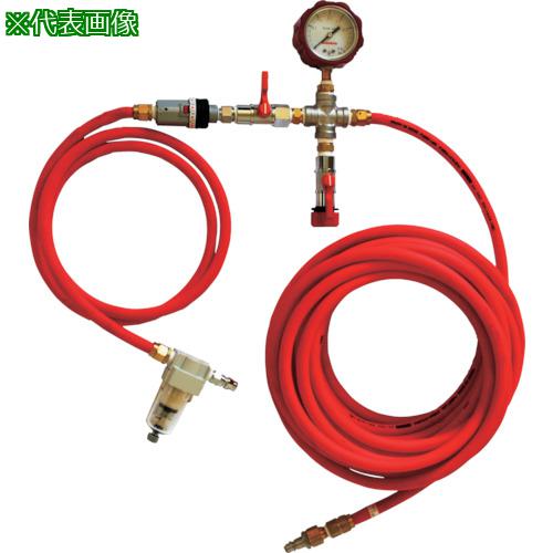 ■Hoshin 止水ボール用空気注入ホース 大口径用A10m(圧力計付)〔品番:WSLHA10M〕【1251721:0】[送料別途見積り][法人・事業所限定][外直送][店頭受取不可]｜ホームセンターバロー　店