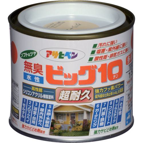 ■アサヒペン 水性ビッグ10多用途 1/5L クリーム色《6缶入》〔品番:434166〕【1251956×6:0】[送料別途見積り][掲外取寄][店頭受取不可]