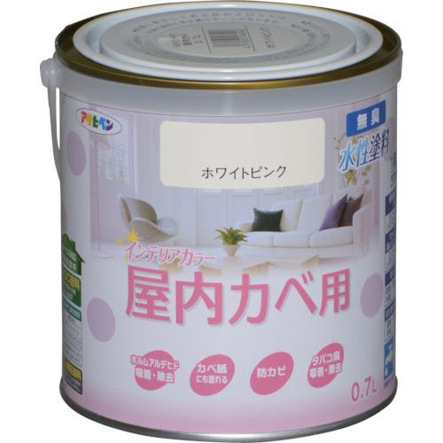 ■アサヒペン NEW水性インテリアカラー屋内カベ用 0.7L ホワイトピンク《6缶入》〔品番:464996〕【1251999×6:0】[送料別途見積り][掲外取寄][店頭受取不可]