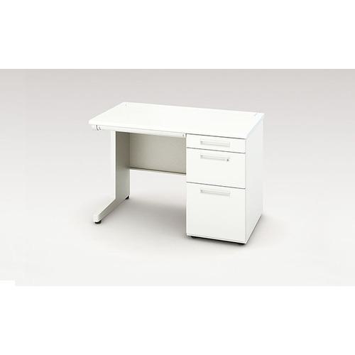 ■NAIKI 片袖デスク XEHH型/天板:ホワイト 本体:クリアーホワイト/W1100&times;D600&times;H720〔品番:XEHH116BWH〕【1252931:0】[送料別途見積り][法人・事業所限定][外直送][店頭受取不可]｜ホームセンターバロー　店