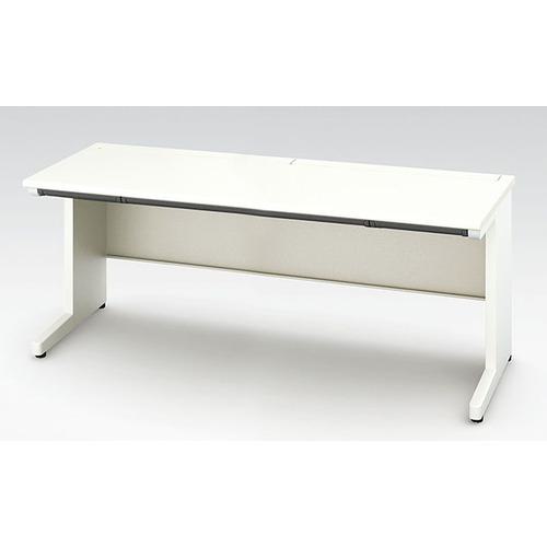 ■NAIKI 平デスク(浅型引出し付) XEHH型/天板:ホワイト 本体:クリアーホワイト/W1800×D700×H720〔品番:XEHH187FSWH〕【1253745:0】[送料別途見積り][法人・事業所限定][外直送][店頭受取不可]