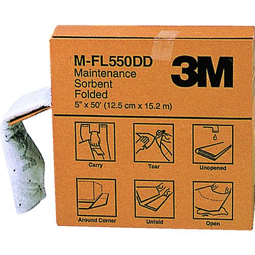 ■3M メンテナンスソーベント(フォールデッド)127mm×15.2m(1巻入)〔品番:MFL550DD〕【1256432:0】[店頭受取不可]