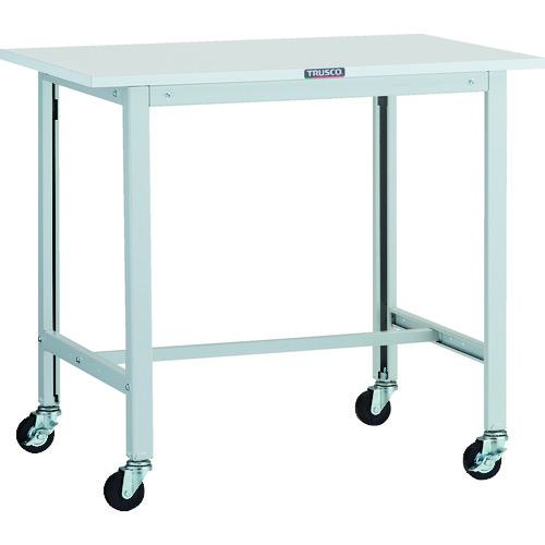 ■TRUSCO 軽荷重作業台(100kg)AO型 900X600XH809 φ75キャスター付 ホワイト色〔品番:AO0960C75〕【1259119:0】[法人・事業所限定][直送元][店頭受取不可]｜ホームセンターバロー　店
