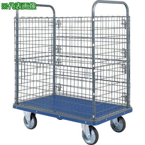 ■アイケー プレス製運搬車 金網付台車〔品番:507W〕【1264696:0】[送料別途見積り][法人・事業所限定][外直送][店頭受取不可]