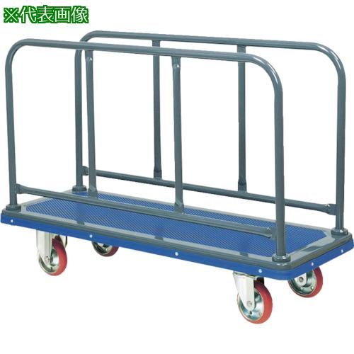 ■アイケー プレス製運搬車 長尺ハンドル台車〔品番:410〕【1264717:0】[送料別途見積り][法人・事業所限定][外直送][店頭受取不可]