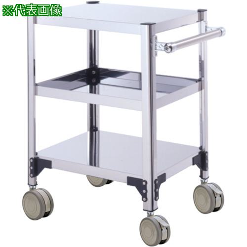 ■トクヤマ ステンレス 両面棚ワゴン〔品番:F6XA〕【1272953:0】[送料別途見積り][法人・事業所限定][外直送][店頭受取不可]