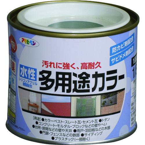 ■アサヒペン 水性多用途カラー1/5L 緑《6缶入》〔品番:460578〕【1283253×6:0】[送料別途見積り][掲外取寄][店頭受取不可]