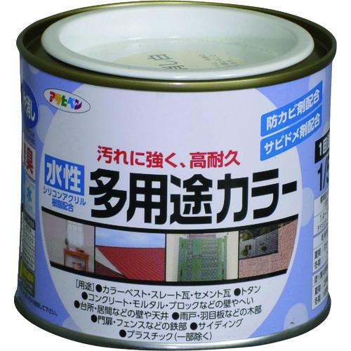 ■アサヒペン 水性多用途カラー1/5L ライトグレー《6缶入》〔品番:460394〕【1283317×6:0】[送料別途見積り][掲外取寄][店頭受取不可]