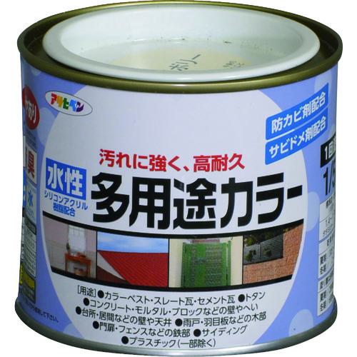 ■アサヒペン 水性多用途カラー1/5L アイボリー《6缶入》〔品番:460257〕【1283318×6:0】[送料別途見積り][掲外取寄][店頭受取不可]