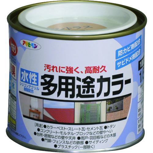 ■アサヒペン 水性多用途カラー1/5L シトラスイエロー《6缶入》〔品番:460301〕【1283337×6:0】[送料別途見積り][掲外取寄][店頭受取不可]