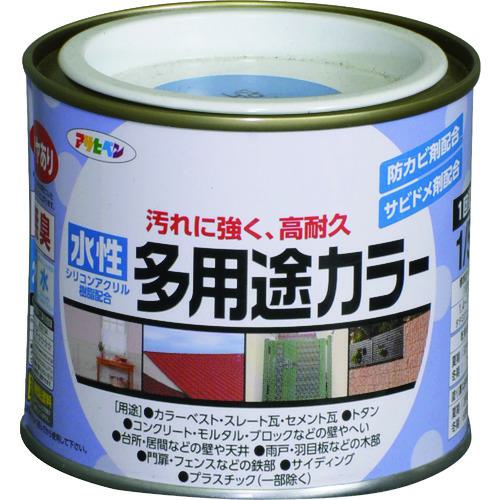 ■アサヒペン 水性多用途カラー1/5L 空色《6缶入》〔品番:460585〕【1283465×6:0】[送料別途見積り][掲外取寄][店頭受取不可]