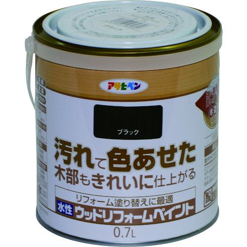 ■アサヒペン 水性ウッドリフォームペイント 0.7L ブラック《6缶入》〔品番:462657〕【1285847×6:0】[送料別途見積り][店頭受取不可] 15,629円