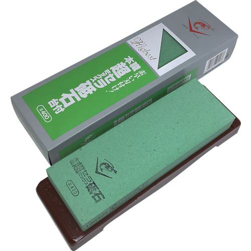 ■ナニワ エビ印 本職超セラミックス砥石[台付] 210&times;70&times;25 #400〔品番:SS400〕【1301918:0】[送料別途見積り][法人・事業所限定][外直送][店頭受取不可]｜ホームセンターバロー　店