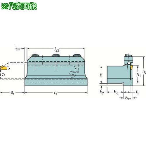 ■SANDVIK T-Max Q-カット ツールブロック(420)〔品番:151.2202021M〕【1318781:0】[店頭受取不可]