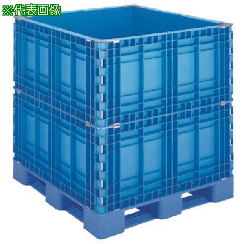 ■RISU 樹脂製 378442 パレットボックスBJB-S・1111X1152段固定式ブルー〔品番:BJBS1111X115〕【1325847:0】[送料別途見積り][法人・事業所限定][直送][店頭受取不可]｜ホームセンターバロー　店